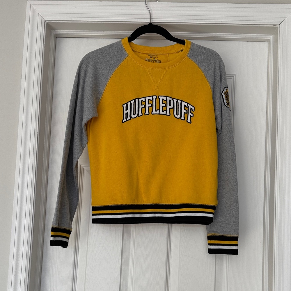 Hufflepuff Kids Raglan Shirt - Yellow and Gray